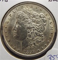 1898 Morgan silver dollar. BU.