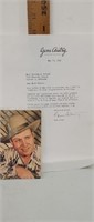 Gene Autry picture and signed letter.  No COA