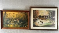 2 Framed pictures, Children at play, A Baptism