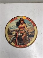 Indian Motorcycle Metal Sign Approx 8in Diameter