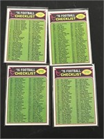 4 1976 Topps Football Clean Checklists