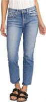 Silver Jeans Co. Womens Elyse Mid Rise Straight Le