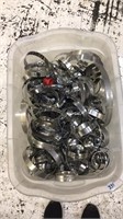 Tote of hose clamps