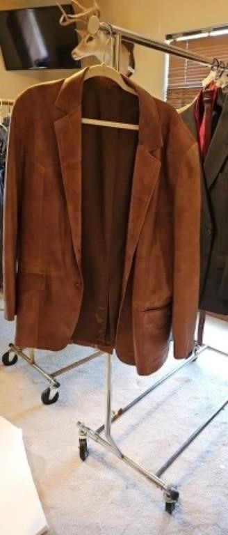 Genuine brown leather jacket size large