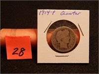 1914 P US Quarter 90% Silver