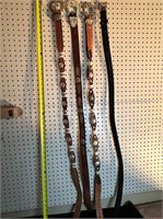 Four size 40 leather belts