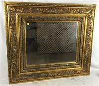 Beveled Mirror with Decorative Wooden Frame