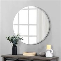 $380 Arcus Beveled Frameless Round Mirror 30"