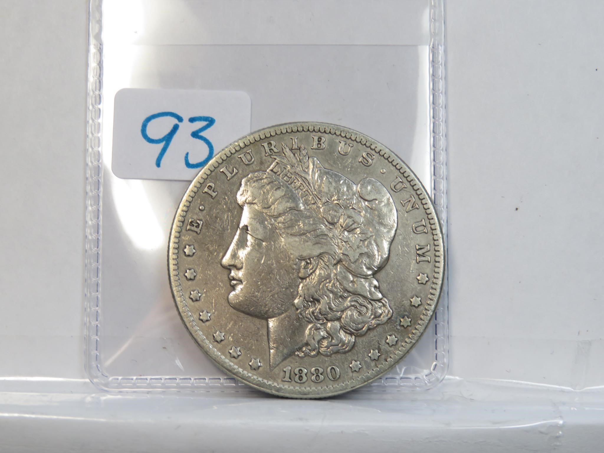 1880 S Silver Morgan Dollar $1 90%