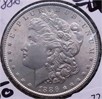 1886 MORGAN DOLLAR CHOICE BU