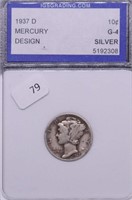 1937 D IGS G4 MERCURY DIME