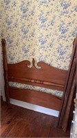 Antique full-size bed, four post bed with the