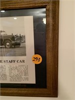 THE FAMOUS CASE STAFF CAR FRAMED