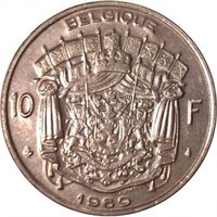 Belgium 10 francs, 1969