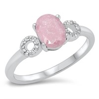 Oval Cut 1.22ct Pink Topaz Ring