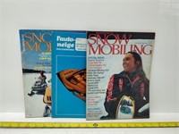 Snow Mobiling magazines 1969-73   3 copies