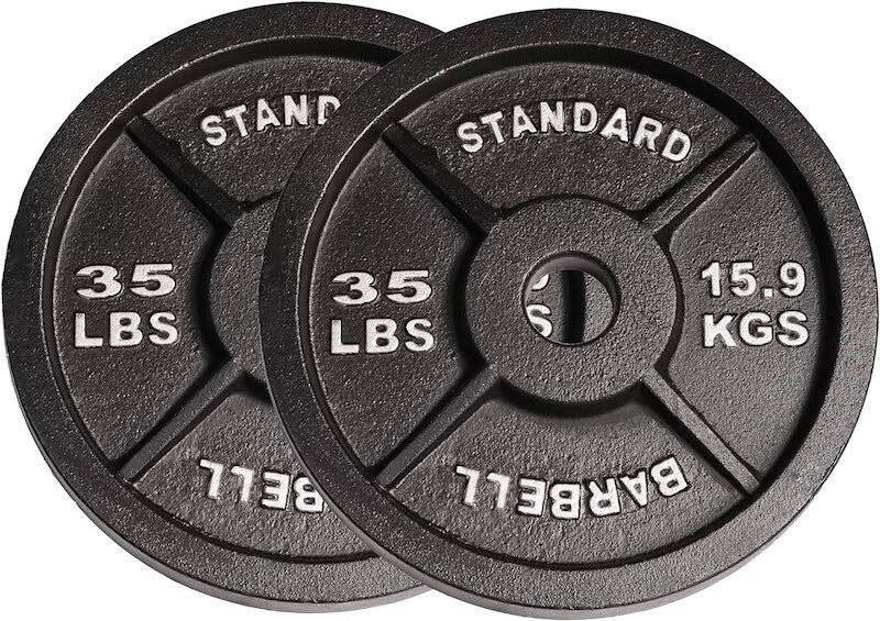 Deltech Pair 35lb. Cast Iron Olympic Plates