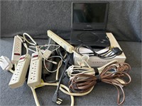 Portable DVD player, Surge protector strips