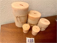 Unburned Pillar and Votive Candles