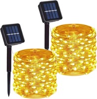 2-Pack 100 LED Solar Fairy Lights