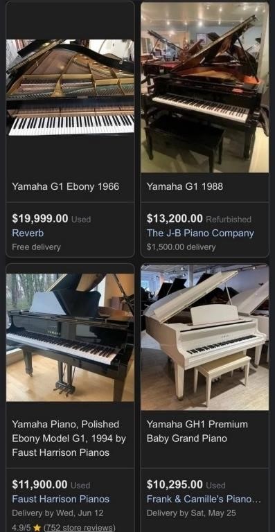 V - YAMAHA  BABY GRAND PIANO