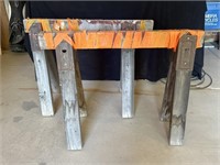 2 Homemade wooden saw horses