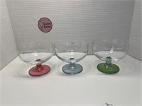 3 Beautiful Pedestal Dessert Cups Made in Poland