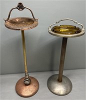 2 Copper & Mixed Metal Smoking Stands