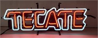 (QQ) Tecate Neon Sign, 2 tone, 24 3/8" W x 8 3/4"
