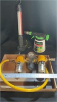 Gauge system shop, light hose and sprayer