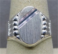 Size 10 Sterling Silver men's ring.