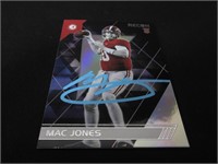 Mac Jones Signed Trading Card RC COA Pros