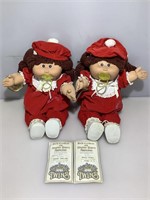 Twins Cabbage Patch kid dolls. No box. Girl /