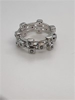 Silver Eternity CZ Silver Ring