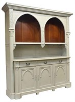 FRENCH PAINTED GOTHIC REVIVAL SIDEBOARD