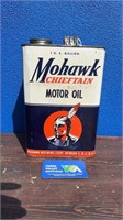 MOHAWK CHIEFTAIN 1 GALLON U.S MOTOR OIL TIN