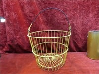Vintage metal egg basket.