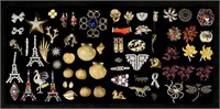 Lot of Vintage Costume & Designer Jewelry Brooches