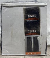 Sun Blk Total Blackout Curtains 2 Pack (blue)