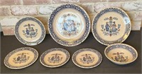 (7 PCS) JOHNSON BROS "STAFFORDSHIRE OLD GRANITE"