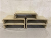 5 Felt Covered Display Shelves 16"x7.5”x4”