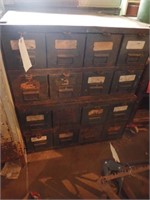 16 Compartment Metal Parts Bin - 28"Wx18"Dx32"H