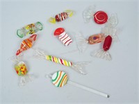 Group of Murano Glass Candy Pieces