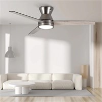 Homeybuff Flush Mount Ceiling Fan with Lights Remo