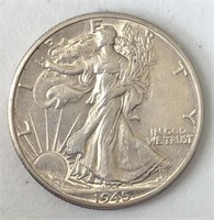 1945-D Liberty Walking Half Dollar