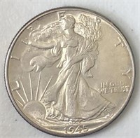 1945 Liberty Walking Half Dollar