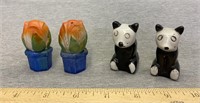Vintage Panda, Tulip Salt and Pepper Shakers Japan