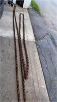 Heavy duty chain. 16 ft with hooks and  13 ft