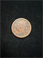 1850 Braided Hair Liberty Head Large Cent
