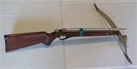 Vtg. Wooden Metal Crossbow (28"×28") w/ Cross